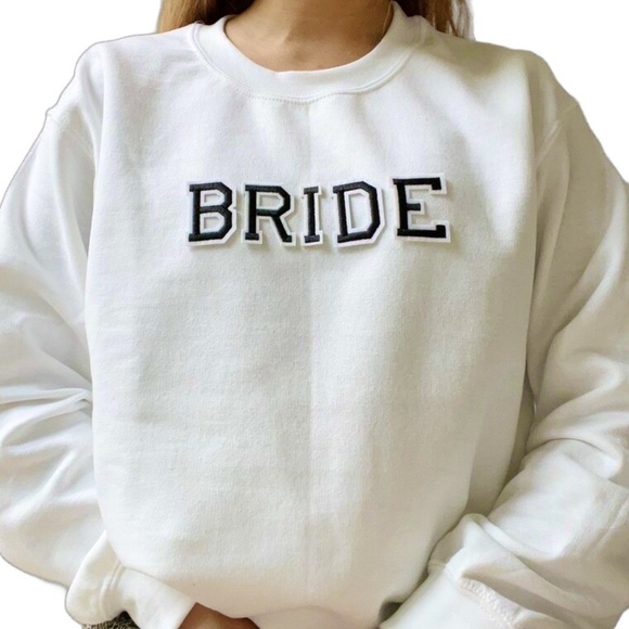necessTITTIES Sweaters - white “i said, YES!” custom crewneck sweatshirt | bridal shower | bridal party